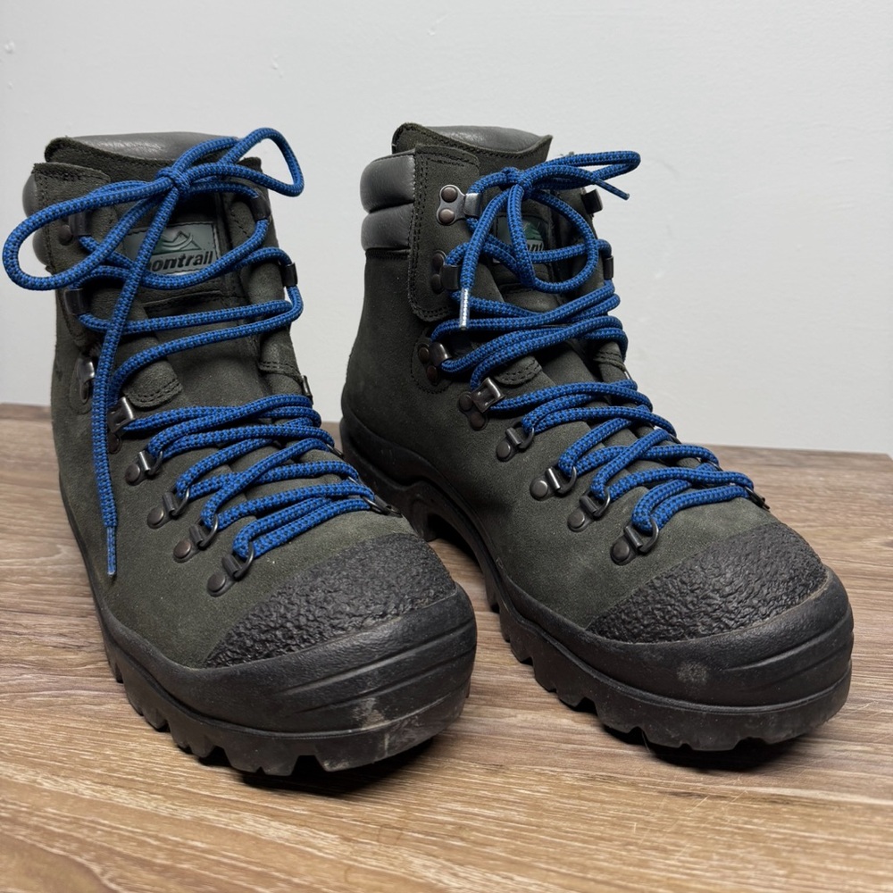 MONTRAIL Mountaineering Hiking Boots Mns Sz 9.5 Vibram Suede/Leather Md in Italy